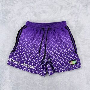 Slunks Mamba Volleyball Shorts Mens Small Lined 5" Purple Scale Print Athletic